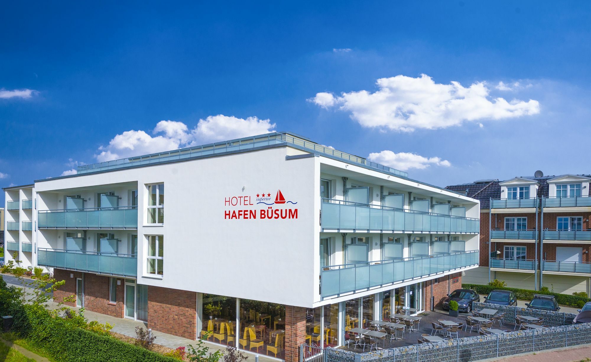 Hotel Hafen Buesum Bagian luar foto